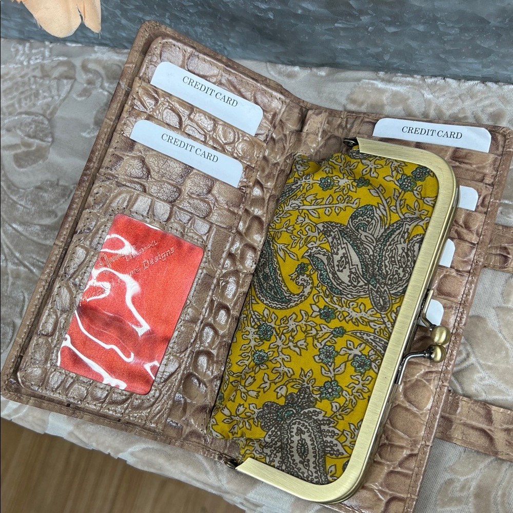Michael Rome Wallet Croc Embossed Leather - Picture 3 of 6